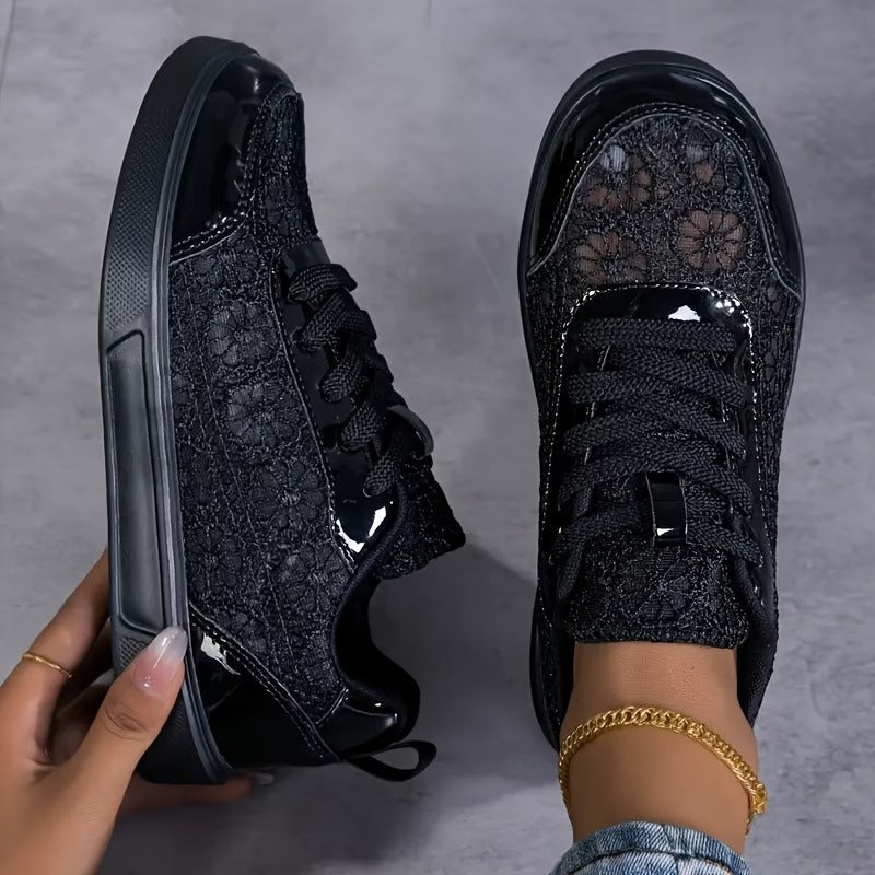 Dentelle | Sneaker aus Blüten-Spitze