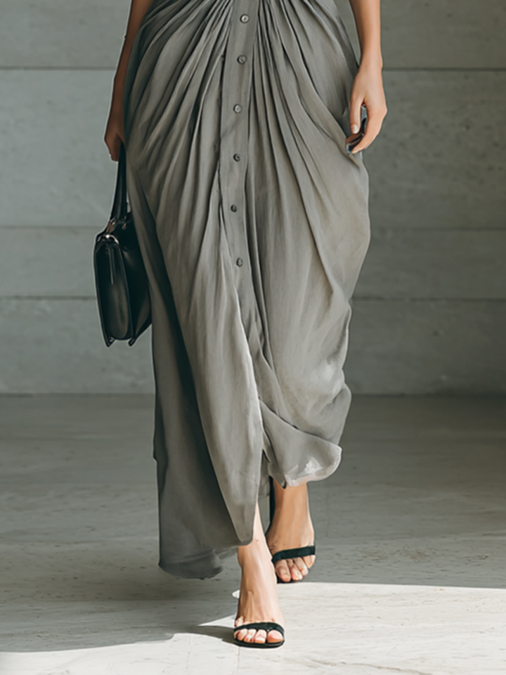 Zéphyrine | Lange Plissierte Robe