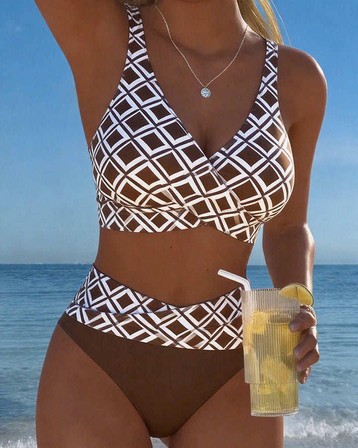 Marlene | Zweiteiliger Bikini mit elegantem Diamantmuster