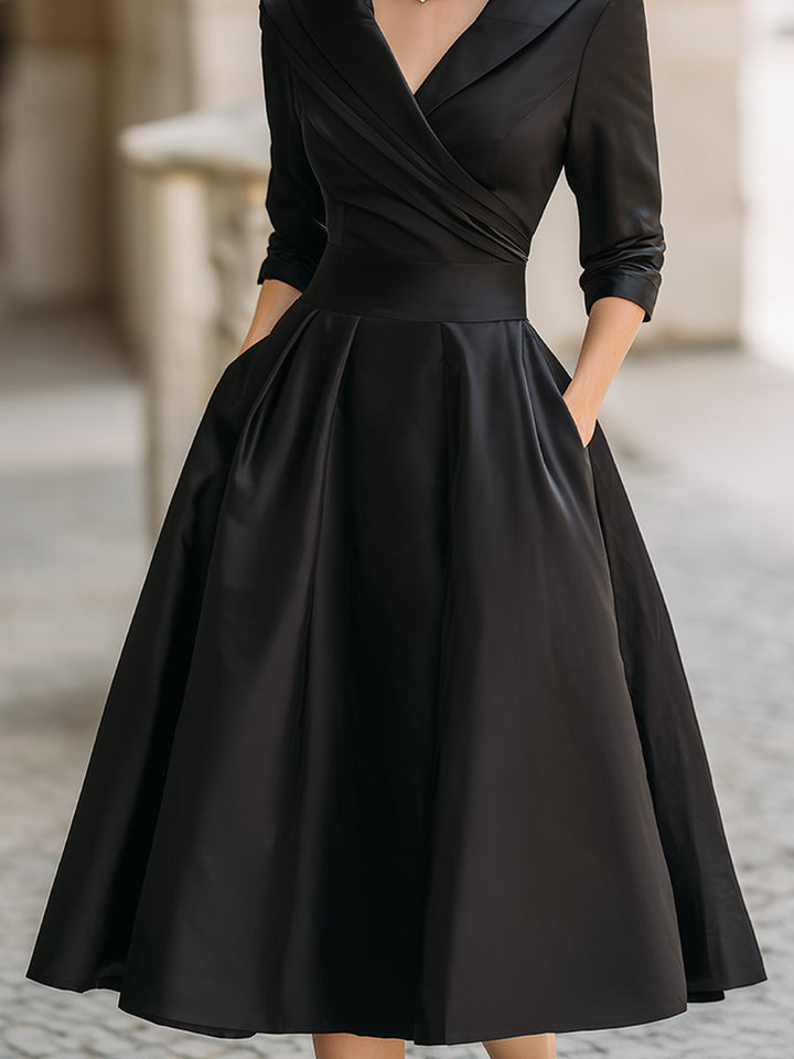 Satin Midi Kleid
