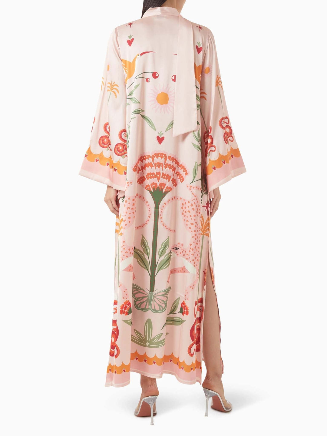 Maxikleid mit Druck in Azur