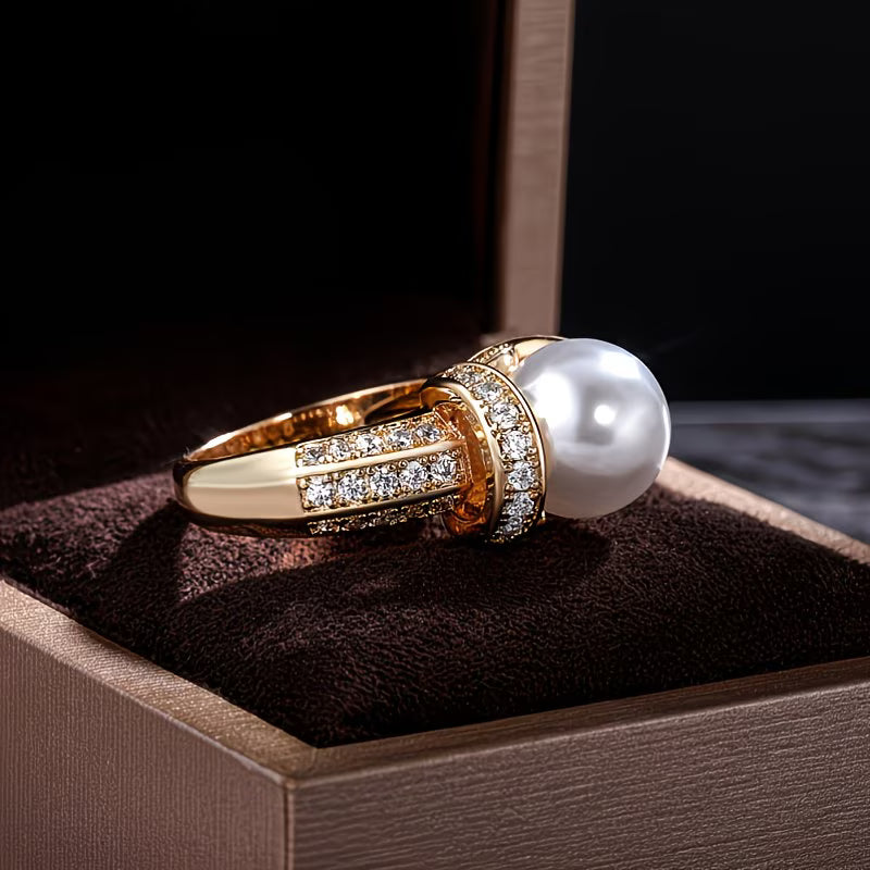 Ring mit Krone Perle