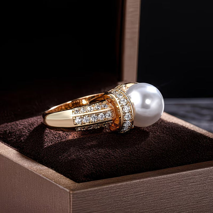 Ring mit Krone Perle