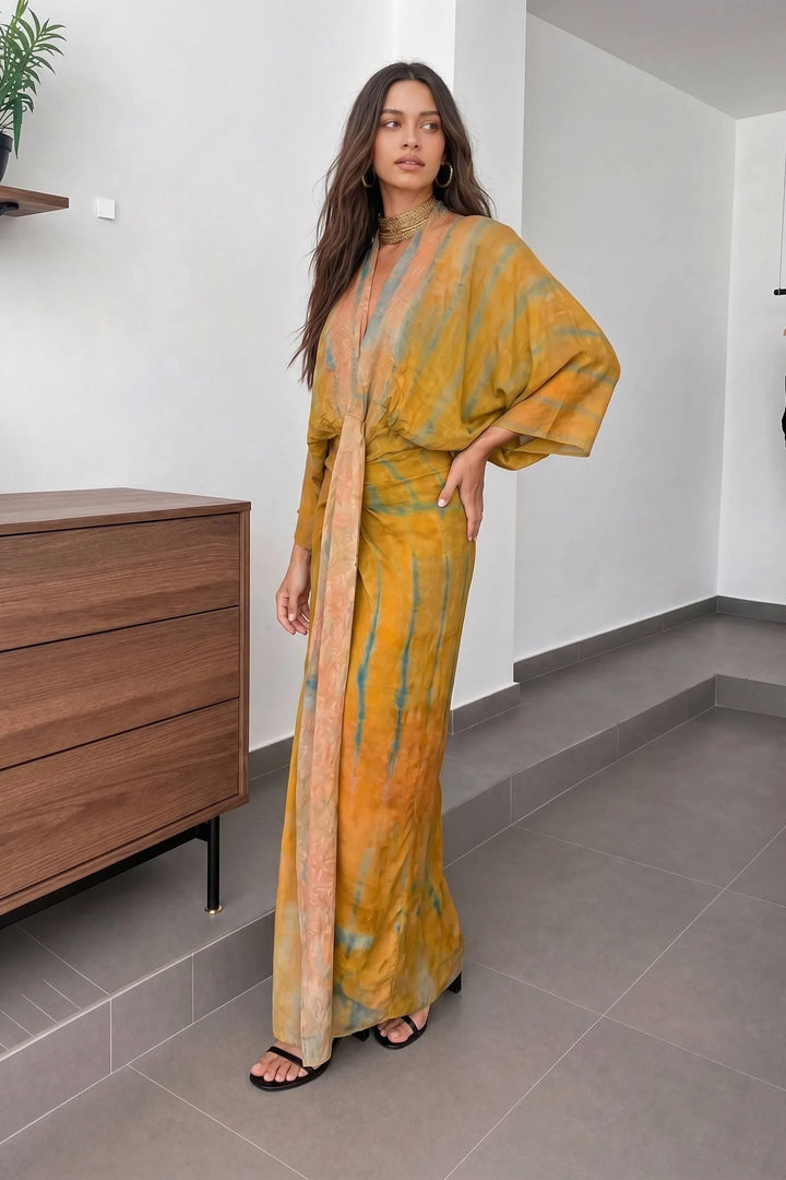 Kimono-Stil Bedruckter Morgenmantel