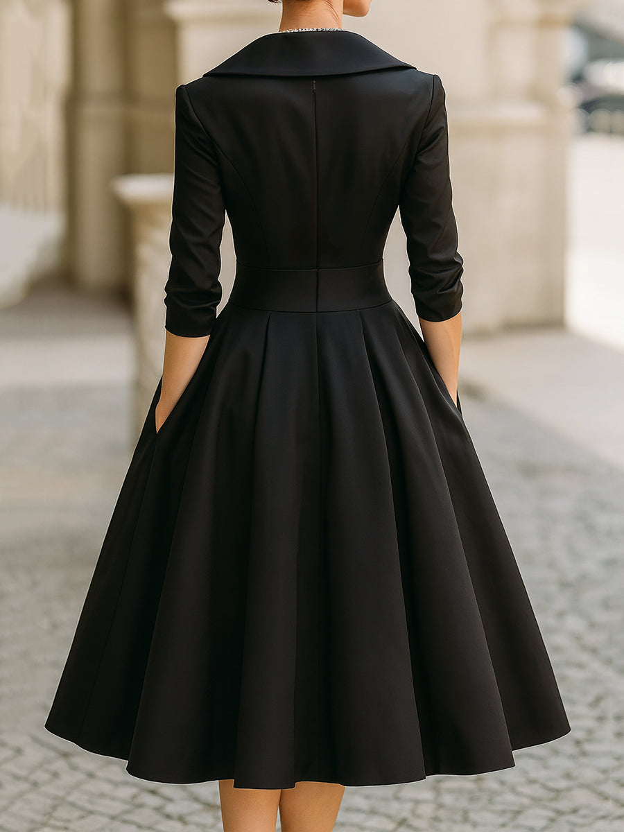 Satin Midi Kleid