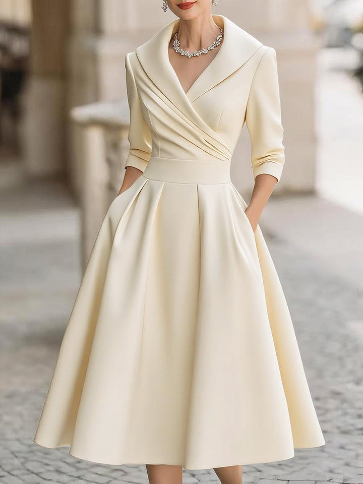 Satin Midi Kleid