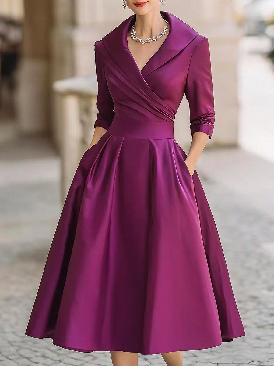 Satin Midi Kleid