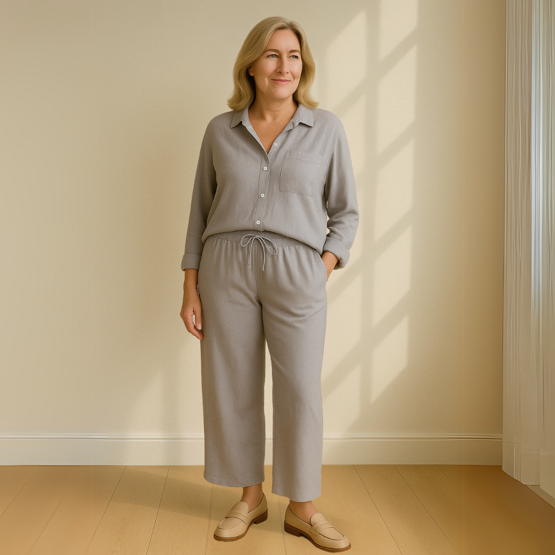 Yvonne™ | 2-teiliges Set - Bluse & weite Hose