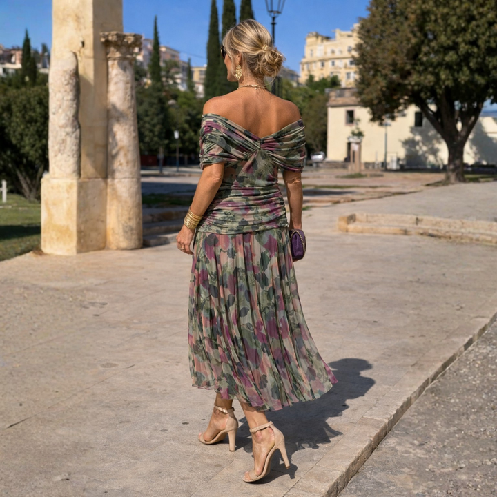 Mikaela | Maxikleid mit schulterfreier Optik