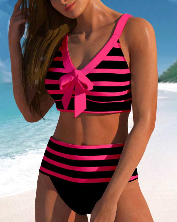 By Esmee® | Gestreifter Bikini mit Hoher Taille
