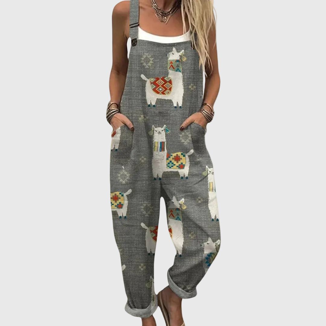 Bequeme Bedruckte Latzhose