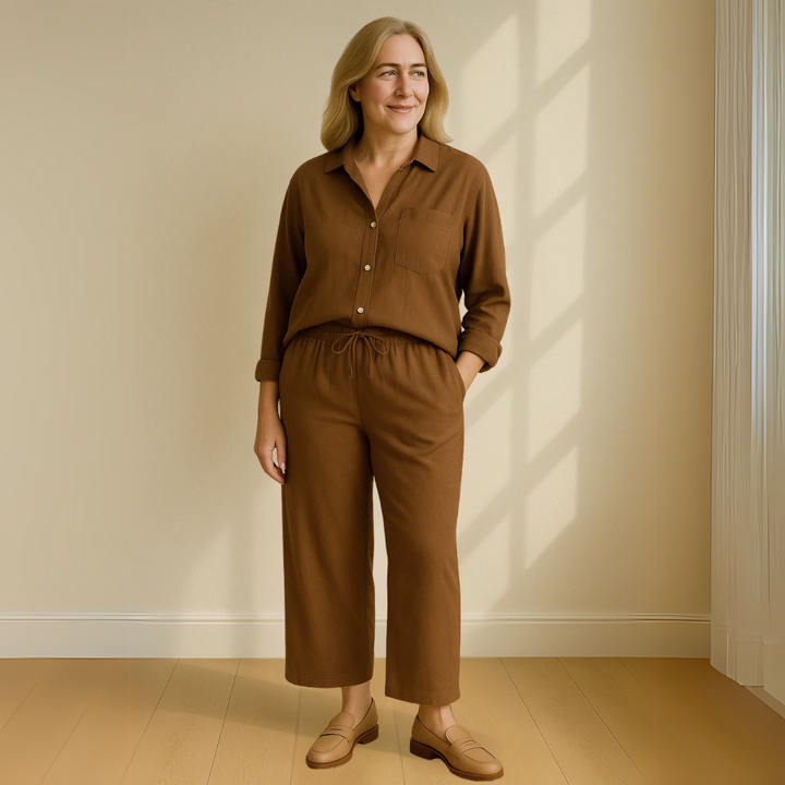 Yvonne™ | 2-teiliges Set - Bluse & weite Hose