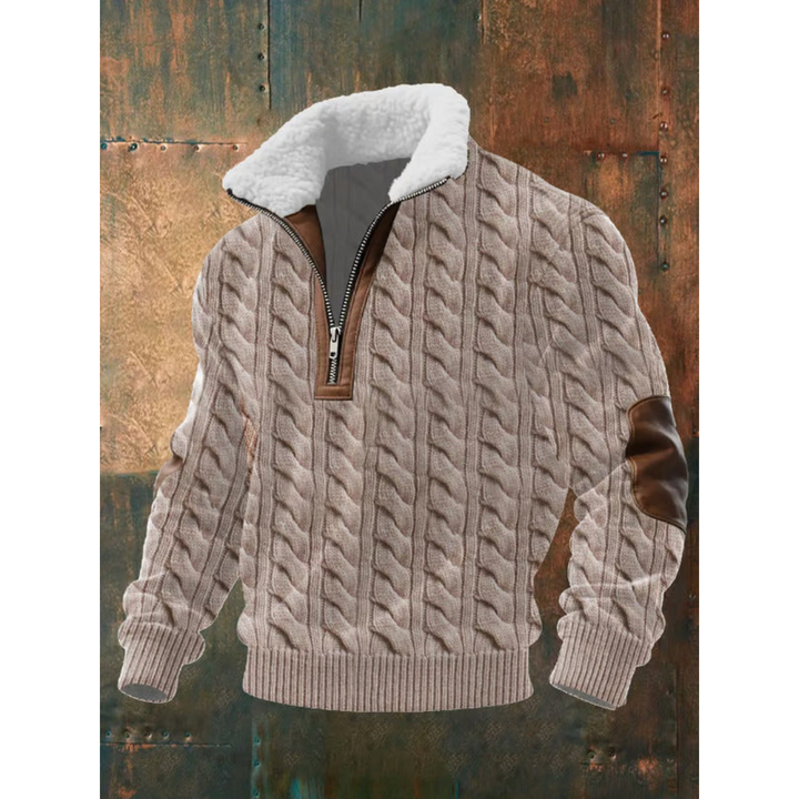 Ettiene | Fleece Rollkragenpullover mit Reißverschluss und hohem Kragen