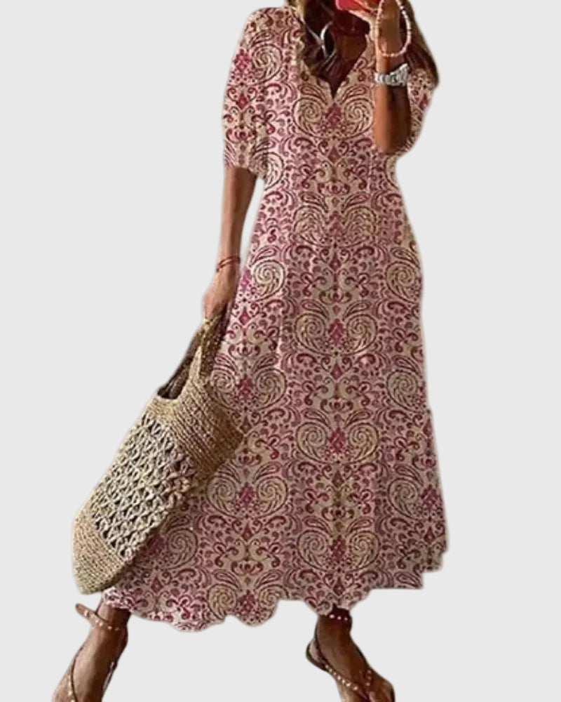 Amalia | Boho Vintage Sommer Maxikleid