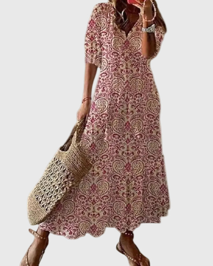 Amalia | Boho Vintage Sommer Maxikleid