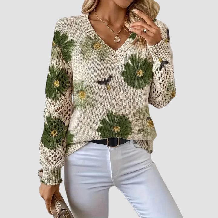 Martina™ | Eleganter Pullover mit Blumenmuster