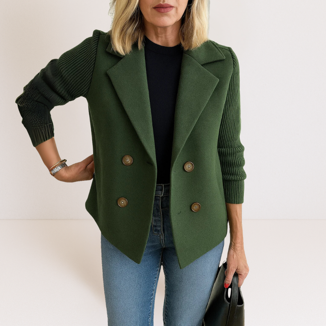 Martine™ | Elegante Jacke mit Strickärmeln