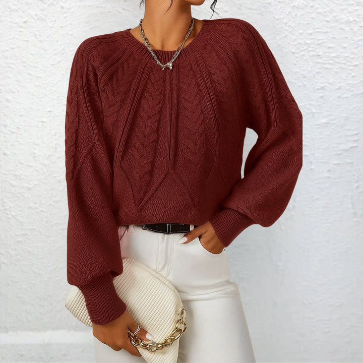 Erika™ | Eleganter Strickpullover mit weiten Ärmeln