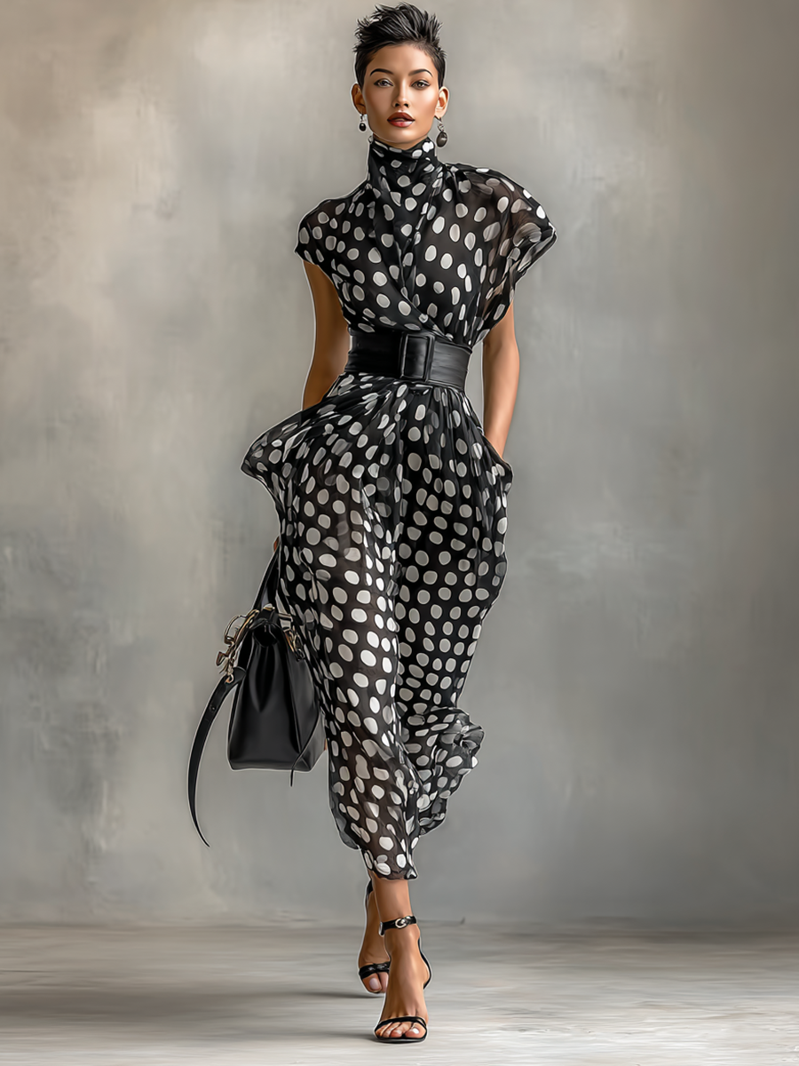Maxi Kleid mit Punkten