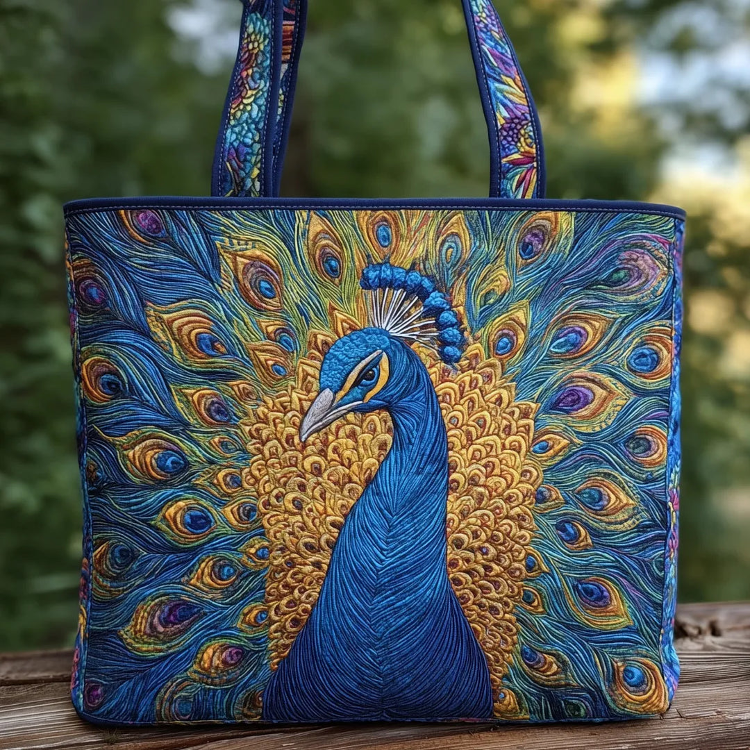 Handgefertigte Tasche - Pfau