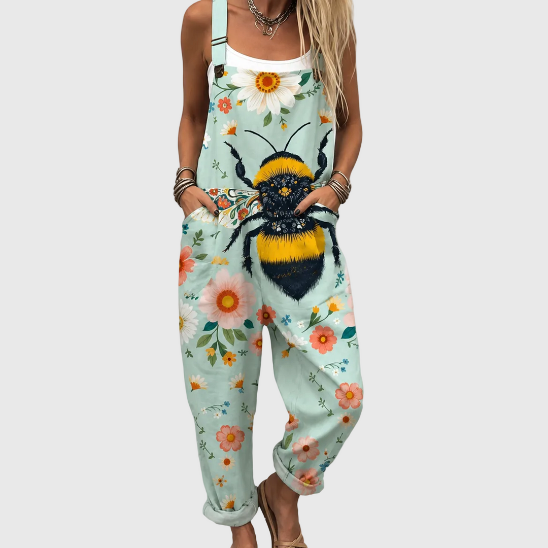Bequeme Gemusterte Latzhose
