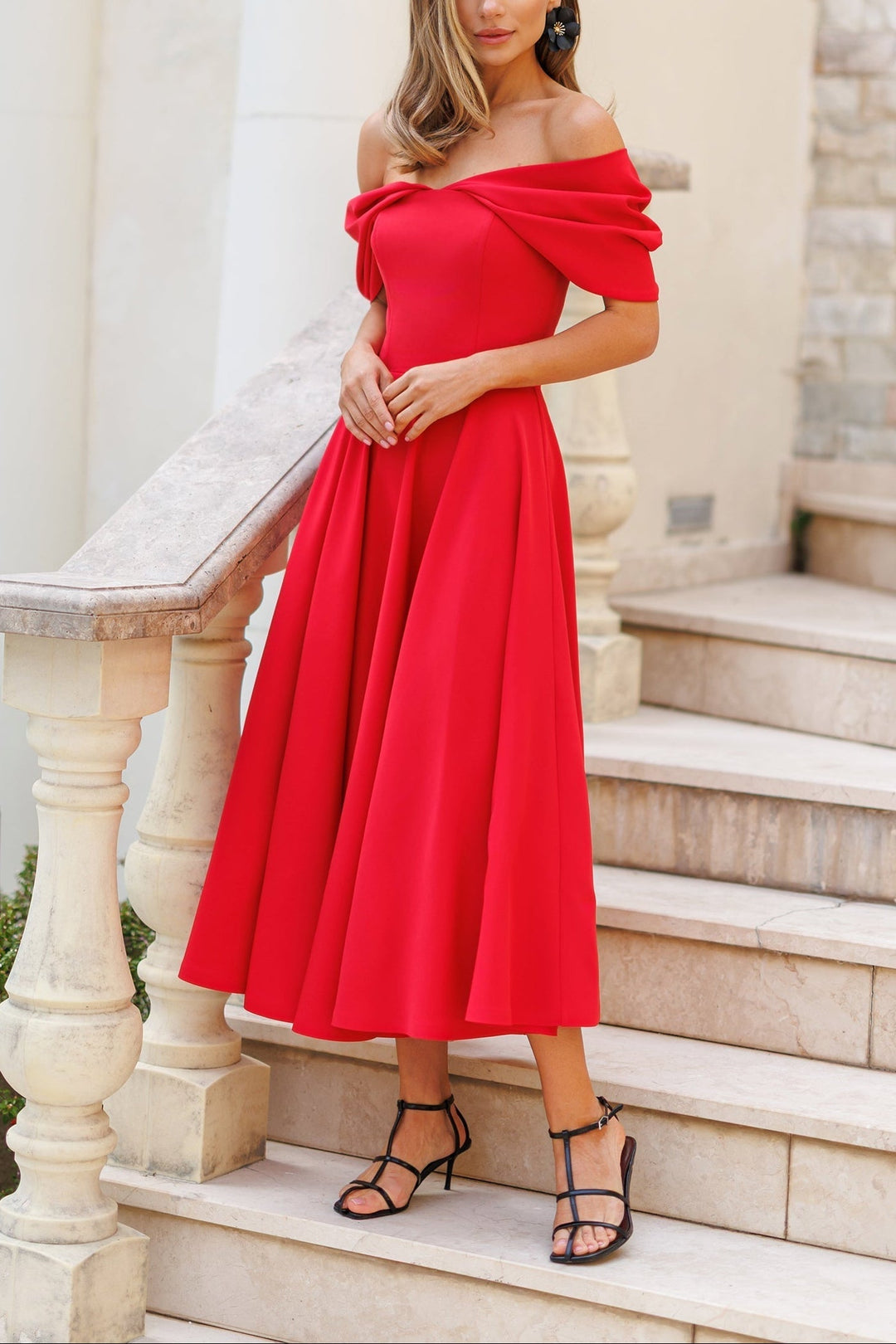 Elegantes Maxikleid mit Schulterfrei