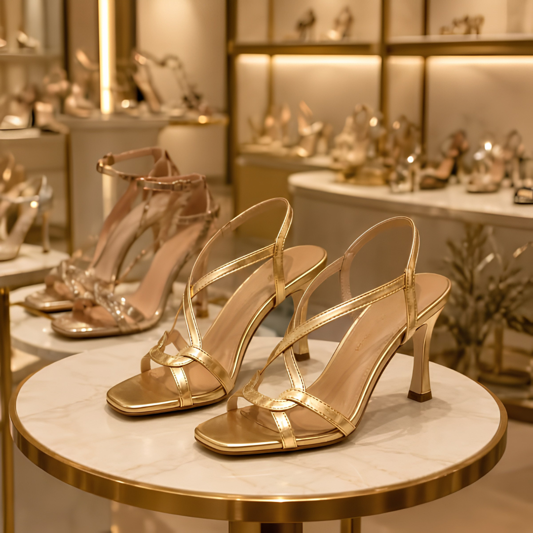 Cassie | Sandalen mit Absatz Golden Summer Charm