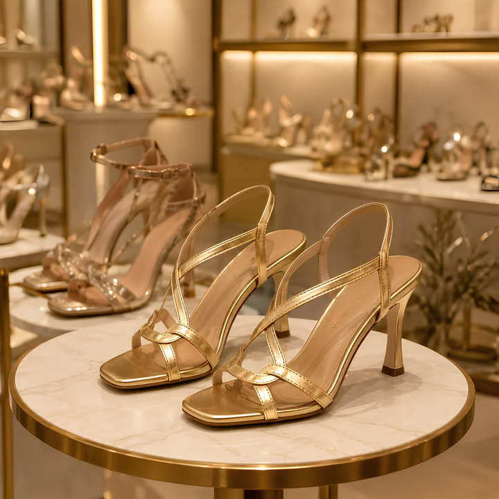 Cassie | Sandalen mit Absatz Golden Summer Charm