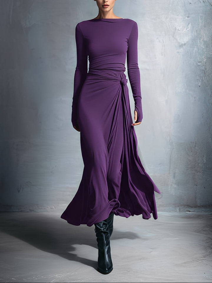 Naomie | Maxikleid mit seitlichem Knoten