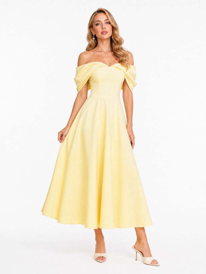 Elegantes Maxikleid mit Schulterfrei