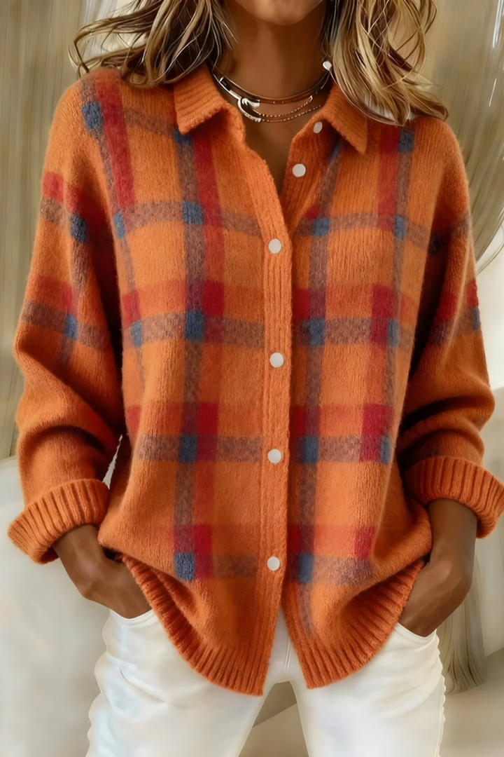 Corinne | Karierter Cardigan