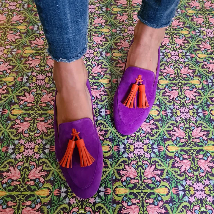 Cosima | Lila Loafer mit Quasten
