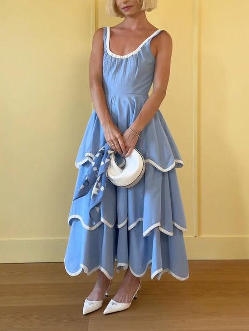 Maxikleid mit Volants