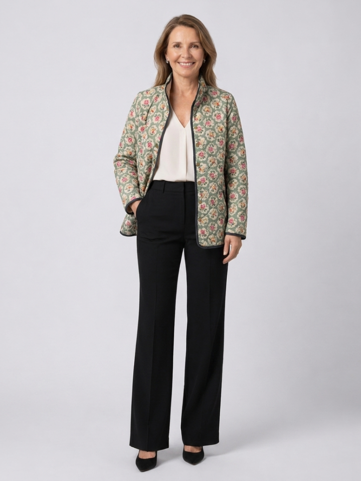 Steppjacke Blumengewebe Amélie