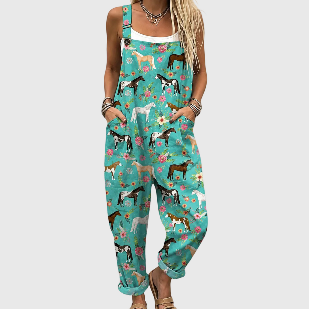 Bequeme Gemusterte Latzhose