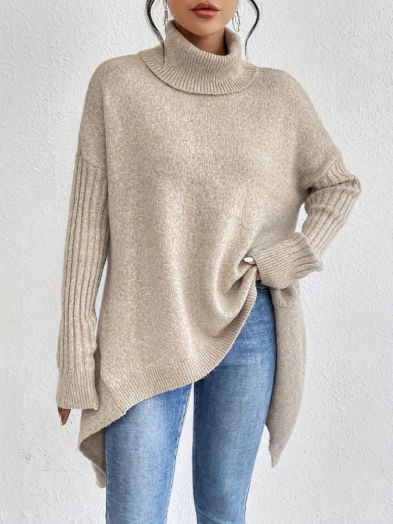 Amara™ | Eleganter langer Rollkragenpullover