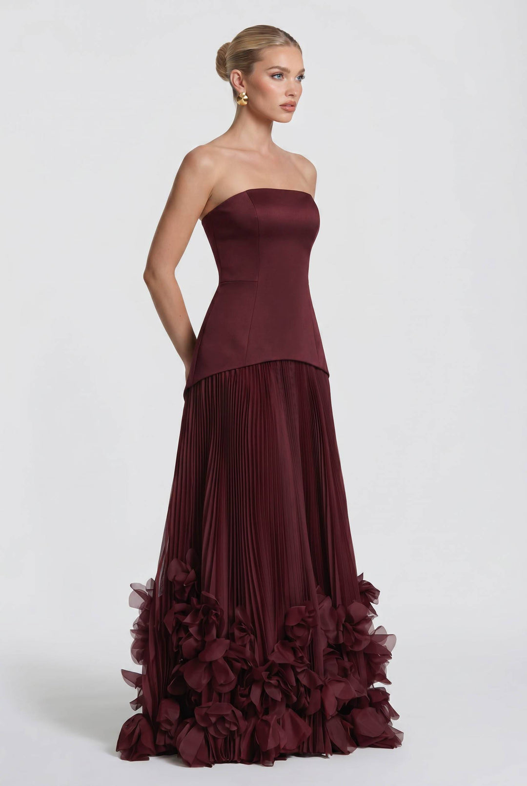 Maxikleid mit Blütenblatt-Design