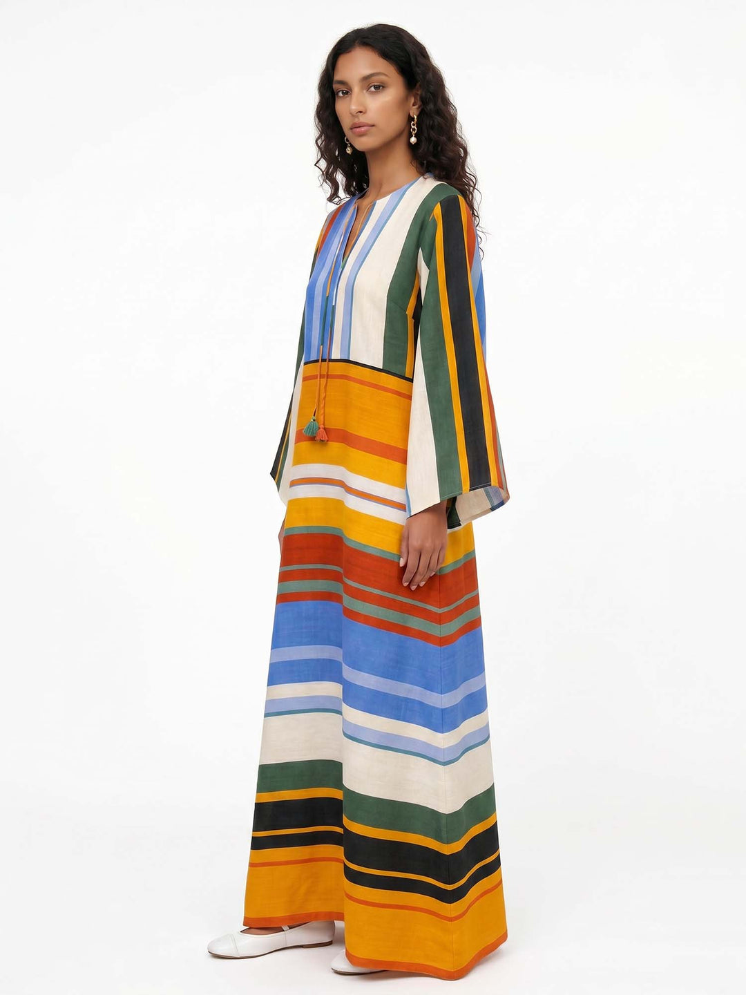 Horizon Gestreiftes Maxikleid