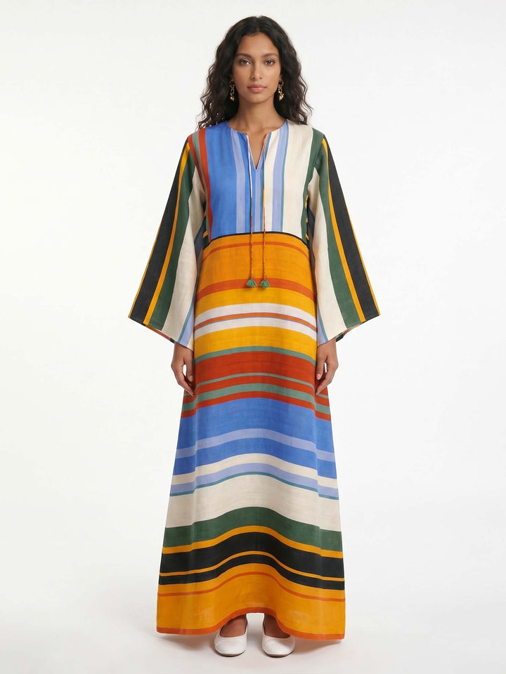 Horizon Gestreiftes Maxikleid