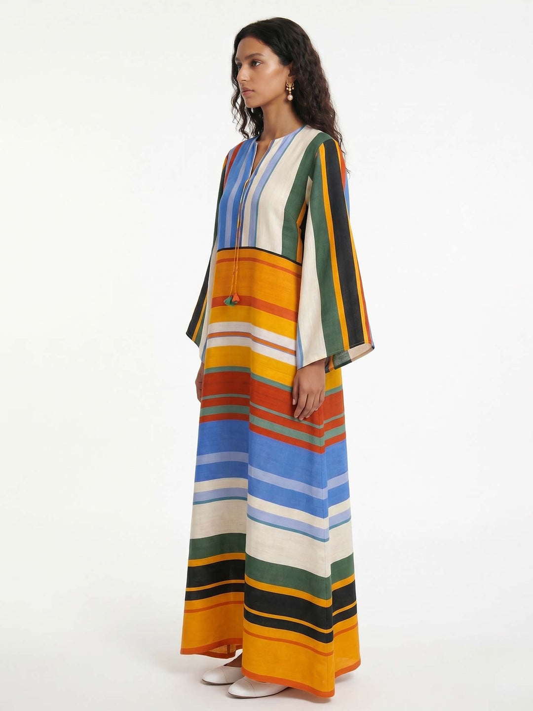 Horizon Gestreiftes Maxikleid
