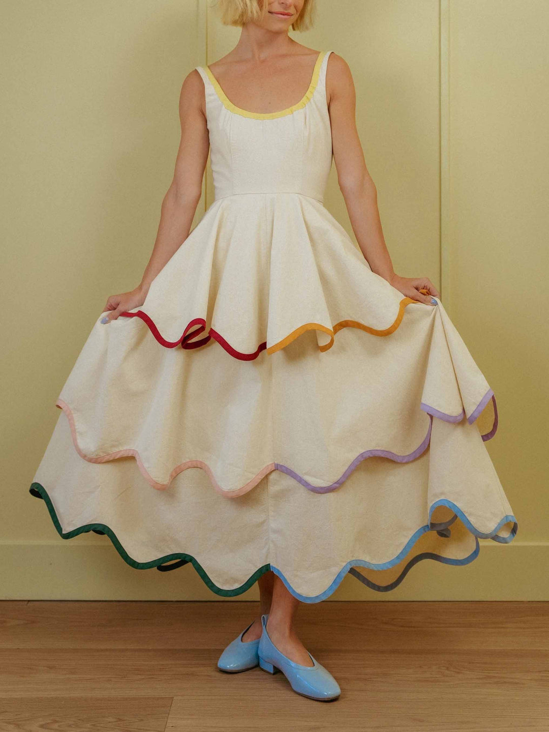 Maxikleid mit Volants