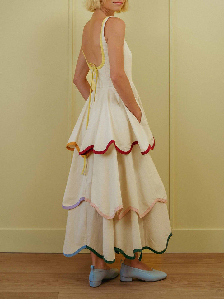 Maxikleid mit Volants