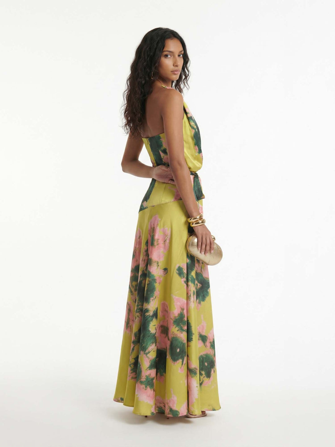 Maxikleid Zitrone Wickel