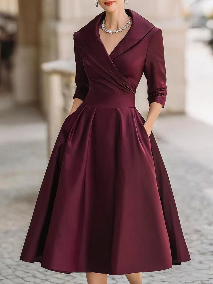 Satin Midi Kleid