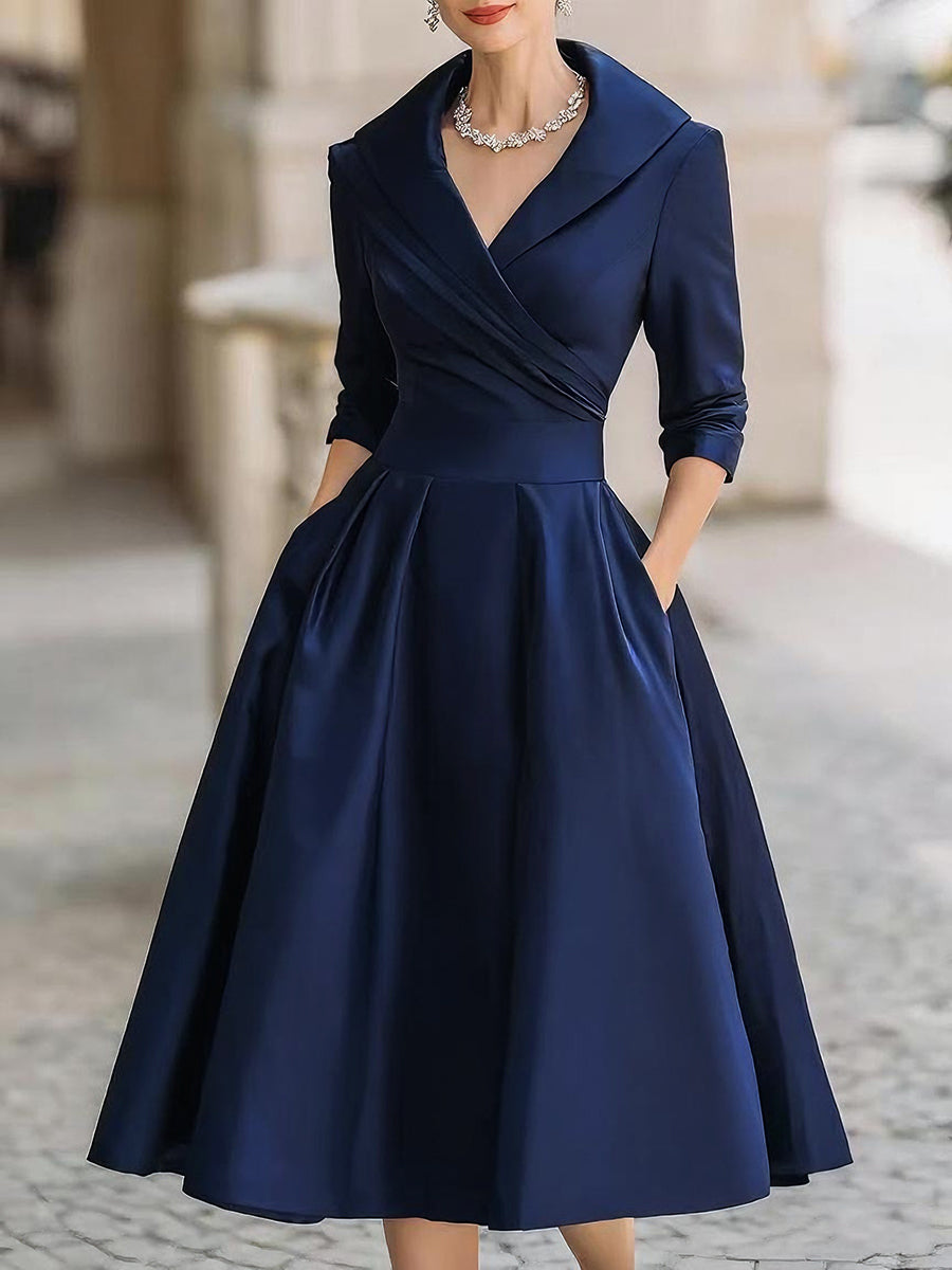 Satin Midi Kleid