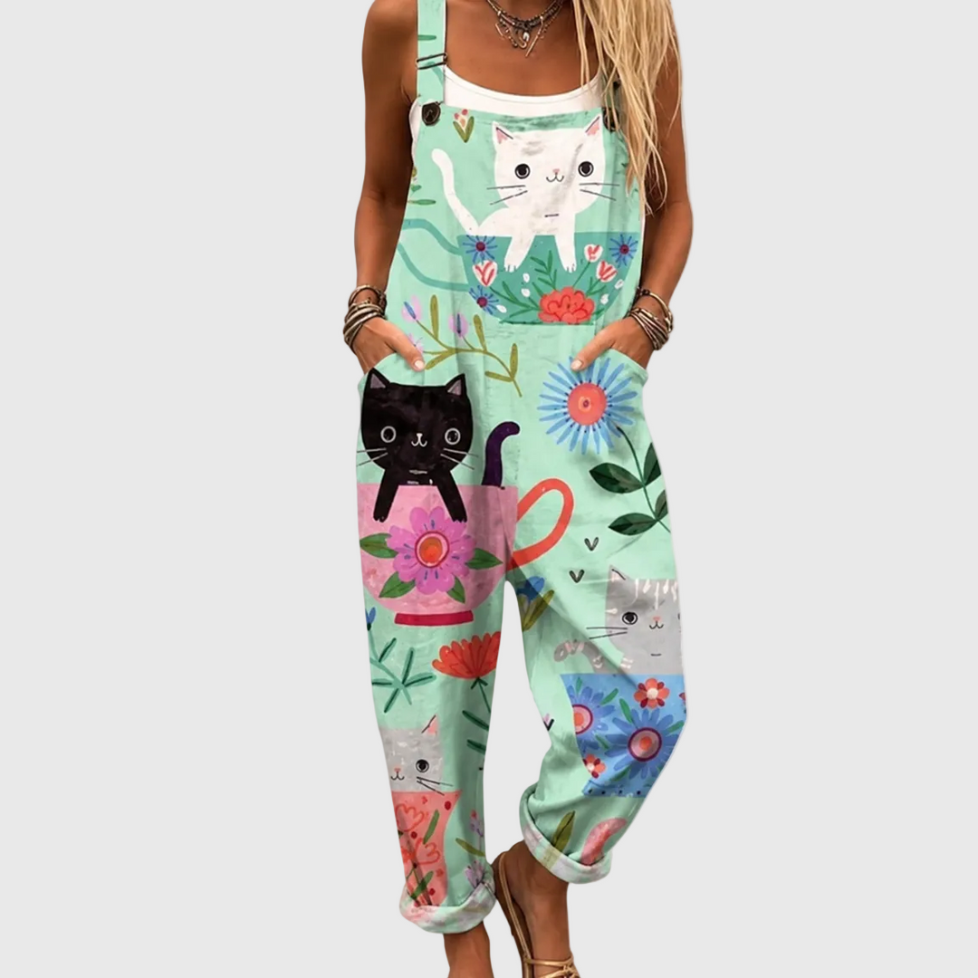 Bequeme Gedruckte Latzhose