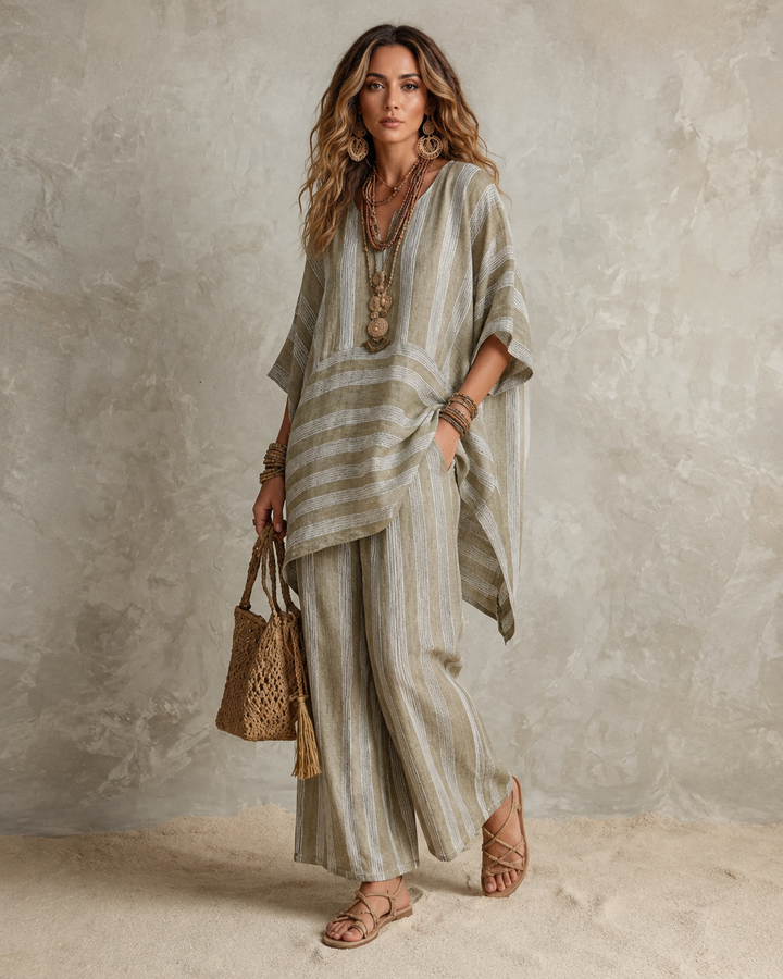 Anna™ | Bohemian Leinen 2-Teiliges Set