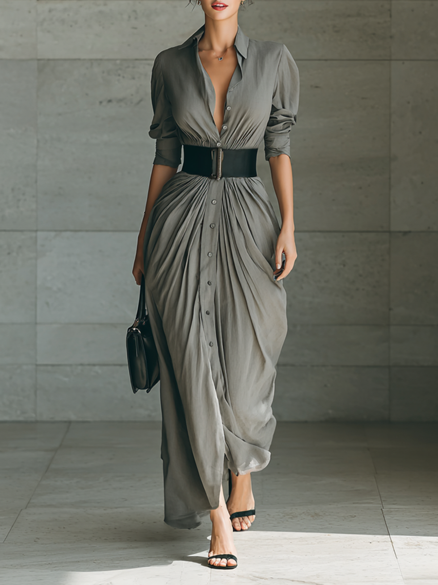 Zéphyrine | Lange Plissierte Robe