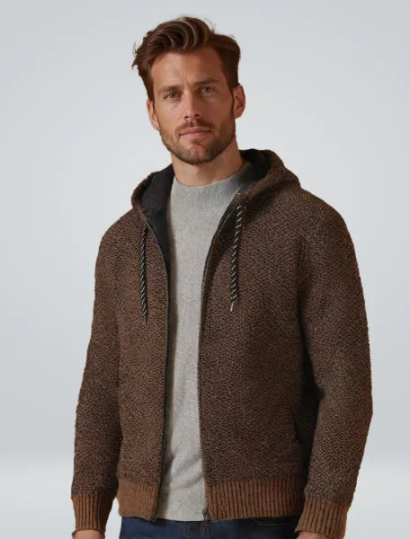 Silvan | Herren-Strickpullover mit Kapuze