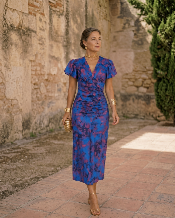 Wanda | Midikleid mit Puffärmeln